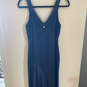 Vera Wang NWT Cocktail Party Wedding Silk Blue Dress Orig$657 Price $325